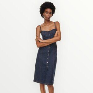 Aritzia Denim Forum The 90's Denim Bustier Midi Dress